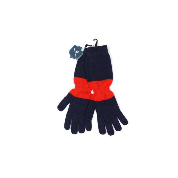 JONATHAN ADLER Navy Blue Red Striped Wool Scarf Glove Hat Beanie Set /018 main image 5